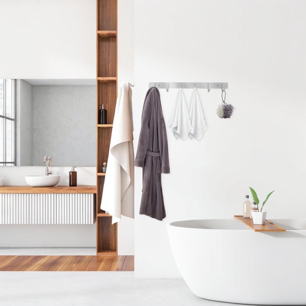 Home Bathroom Organizer - Pratico appendiabiti in acciaio inossidabile, da