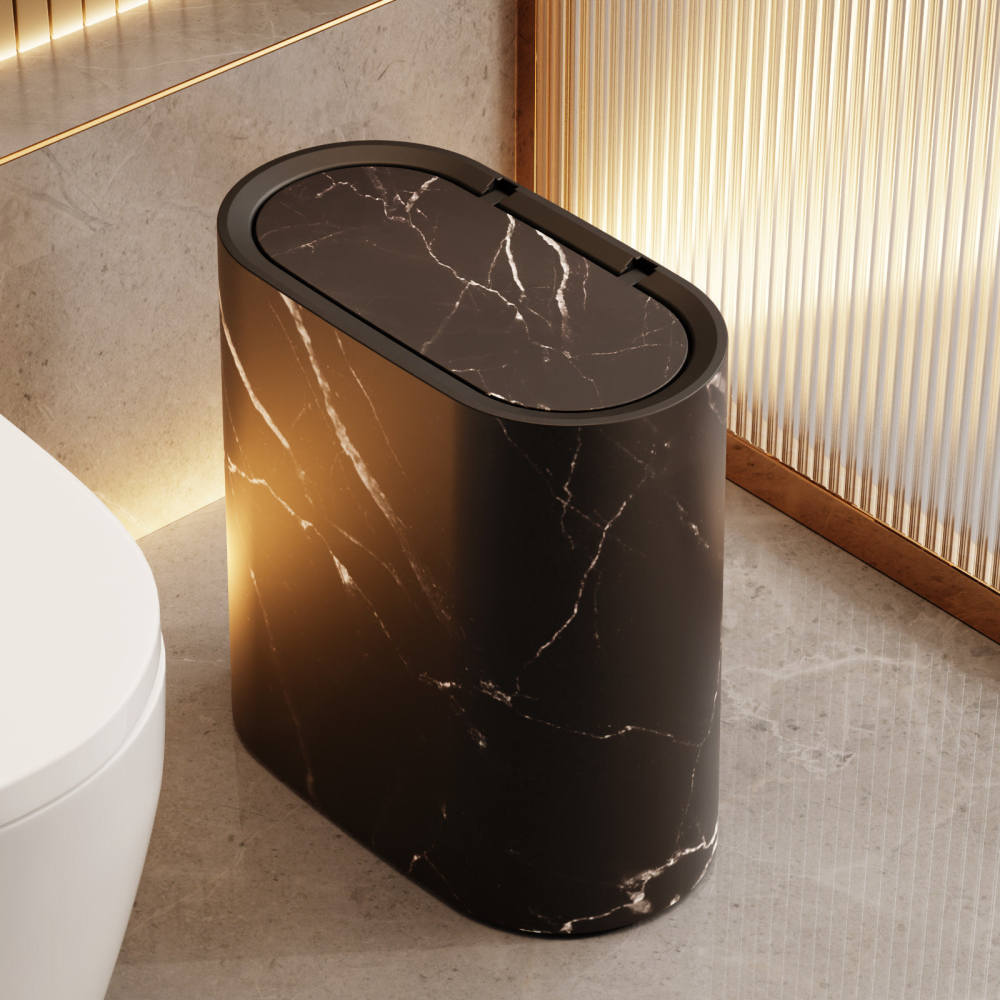 Home Essentials Bathroom Storage - Cestino per Rifiuti Minimalista e Sottile,
