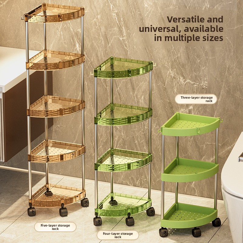 Home Essentials Bathroom Storage - Scaffale portaoggetti da bagno multistrato, organizer