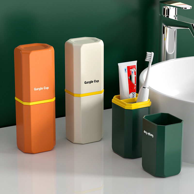 Home Edit Bathroom Storage - Luxury Travel Wash Cup Portable dentifricio