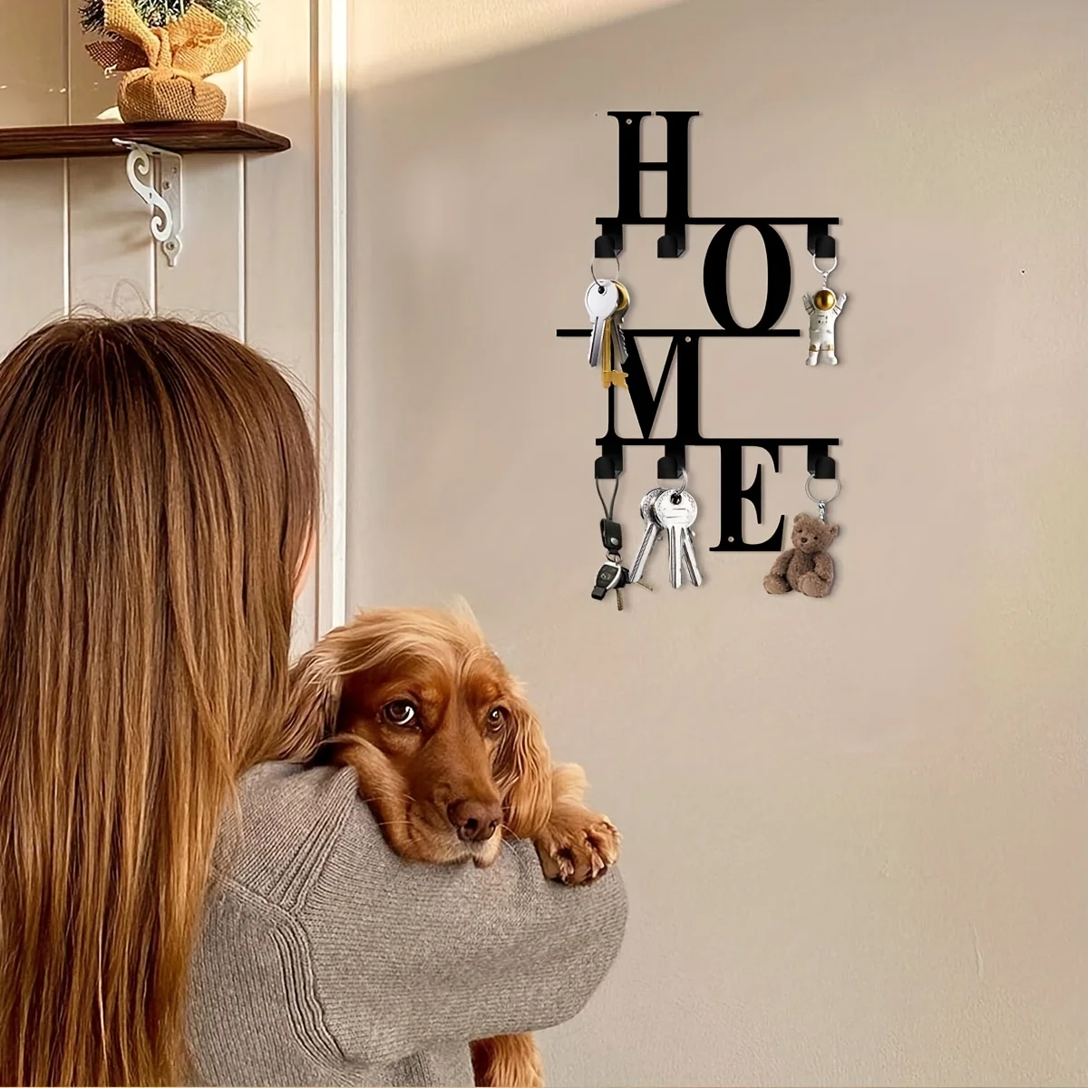 Home Bathroom Organizer - CIFBUY Portachiavi in metallo, gancio da