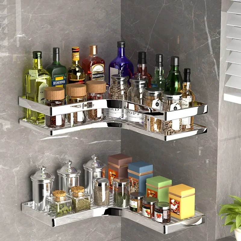 Home Bathroom Organizer - Mensola Triangolare in Acciaio Inox da