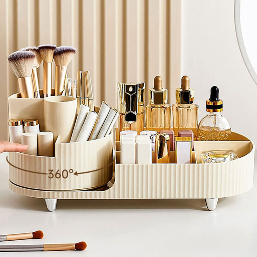 Home Edit Bathroom Storage - 360 ° Organizzatore Girevole per Trucchi,