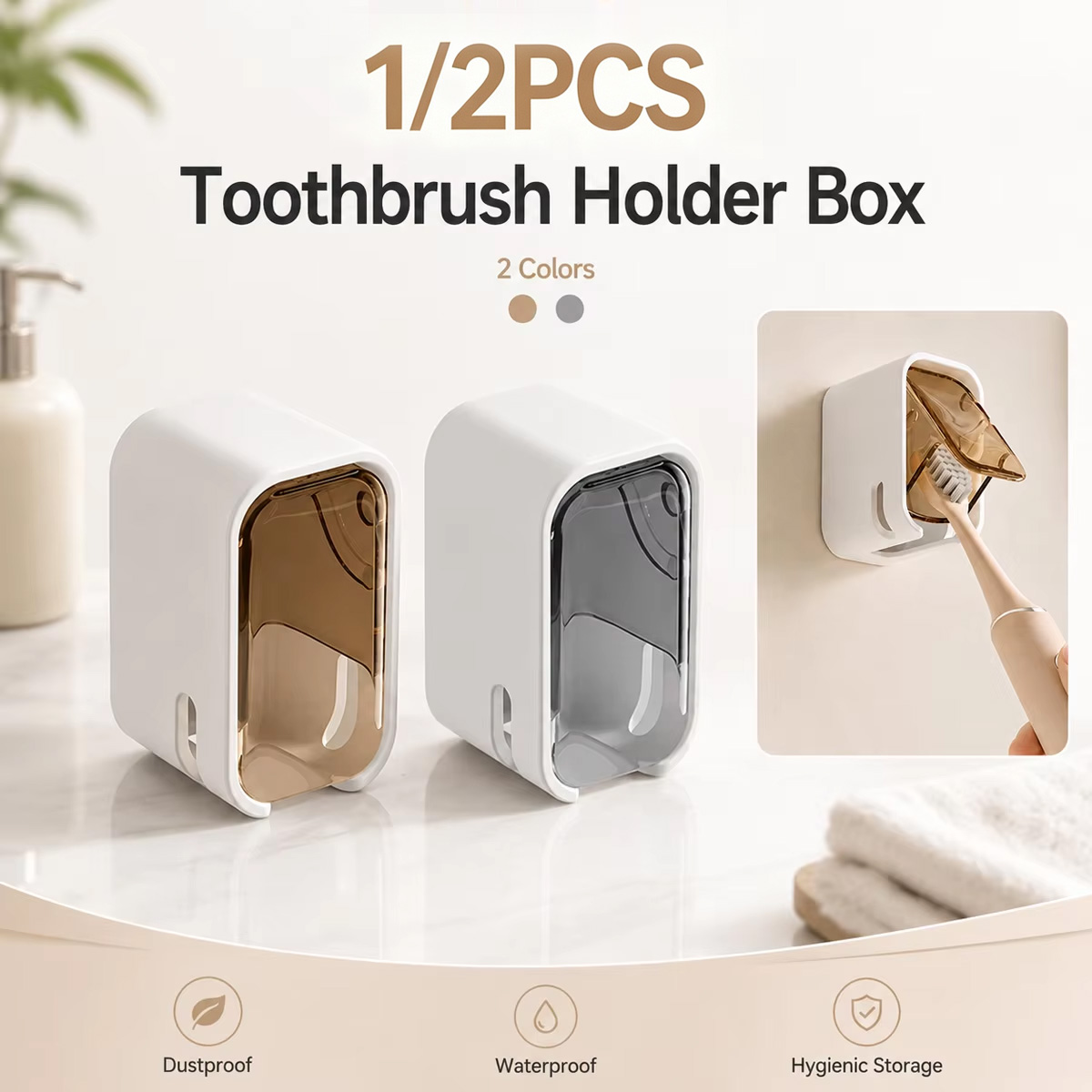1/2PCS Portaspazzolino da Pare - Home Edit Bathroom Storage recensione e prezzo